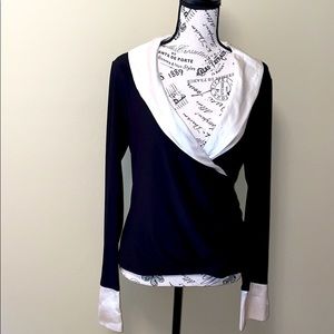 White House/Black Market Top w/French Cuff